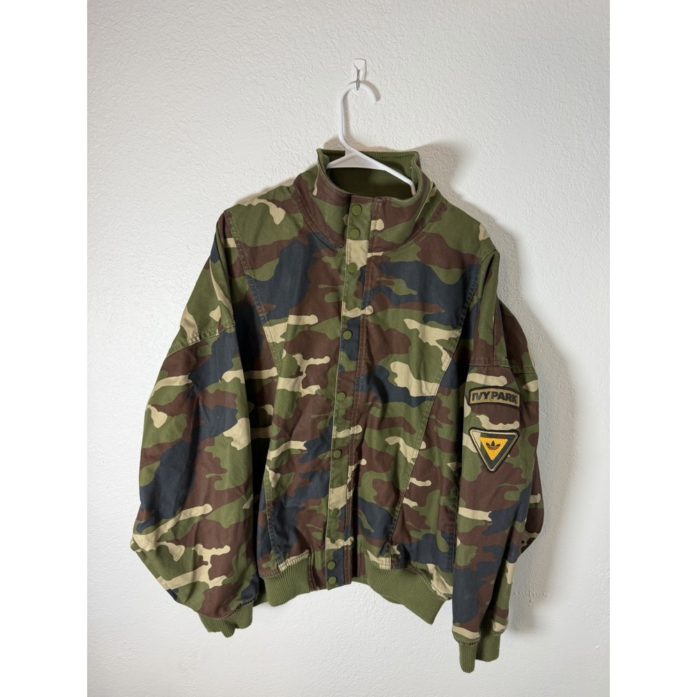 Adidas x Ivy Park Canvas Camouflage Jacket Coat Size Large NEW UNISEX